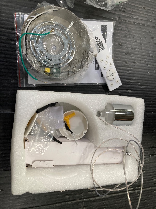 Photo 1 of ***1 LIGHT KIT***IDEQUY Modern LED Chrome Crystal Pendant Light Kitchen Island, Bedroom Bedside Hanging Ceiling Lamp with Crystal Bubble Column, Dimmable 3000k-6000k 1-Light Independent***1 LIGHT KIT**