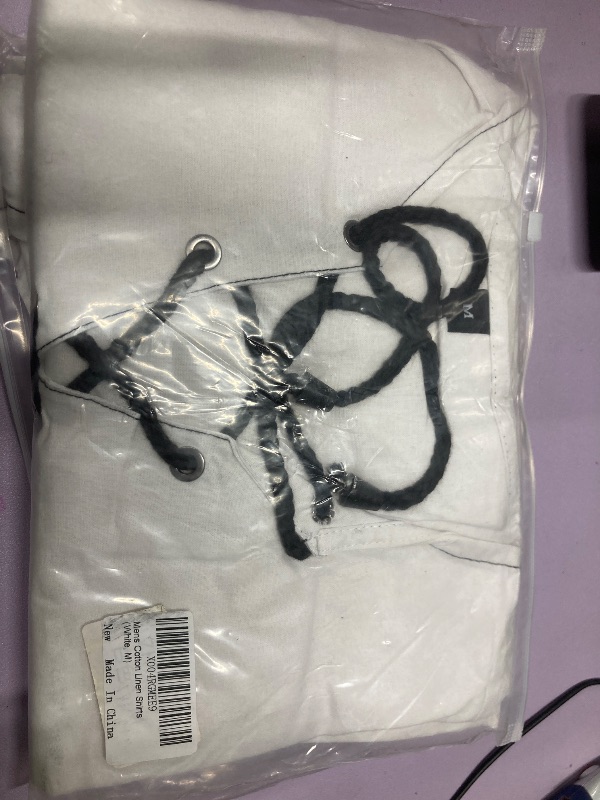 Photo 1 of ?Men's Banded Collar Stripe Shirt, Linen Cotton Mandarin Collar Long Sleeve Button Down Shirts Collarless Tops with Pocket for Casual & Business (Navy XL)