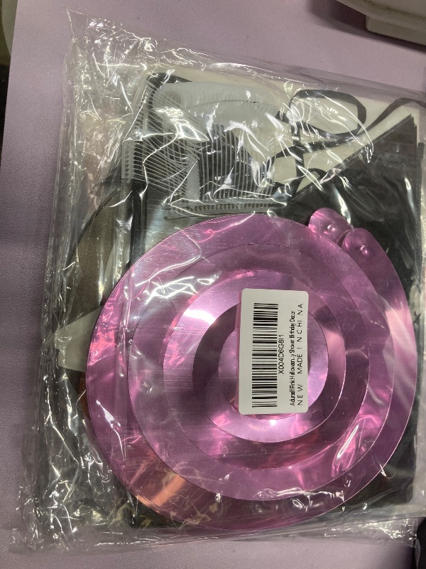 Photo 1 of **2 pak **Adurself Pink Halloween Party Decorations - 49Pcs Boo Hanging Swirls Bat Foil Spirals Cute Ghost Pumpkin Ceiling Streamers Happy Halloween Banner for Pink Themed Baby Shower Birthday Decor