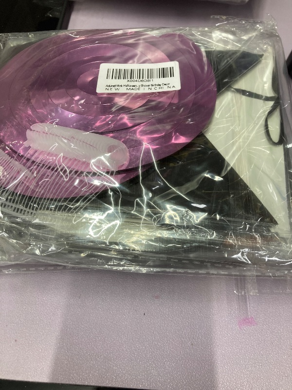 Photo 1 of **2 pak **Adurself Pink Halloween Party Decorations - 49Pcs Boo Hanging Swirls Bat Foil Spirals Cute Ghost Pumpkin Ceiling Streamers Happy Halloween Banner for Pink Themed Baby Shower Birthday Decor