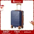 Photo 1 of ***DAMAGE HANDLE -SELLING AS IS*** Zimtown 20" Carry-on Luggage Hard Shell ABS Suitcase with Spinner Wheels and TSA Lock, Navy Blue