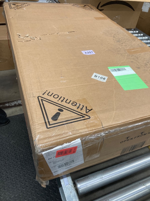 Photo 1 of 
Ktaxon Makeup Vanity with Lighted Mirror, Vanity Table with Glass Table Top and Charging Station for Bedroom, Black