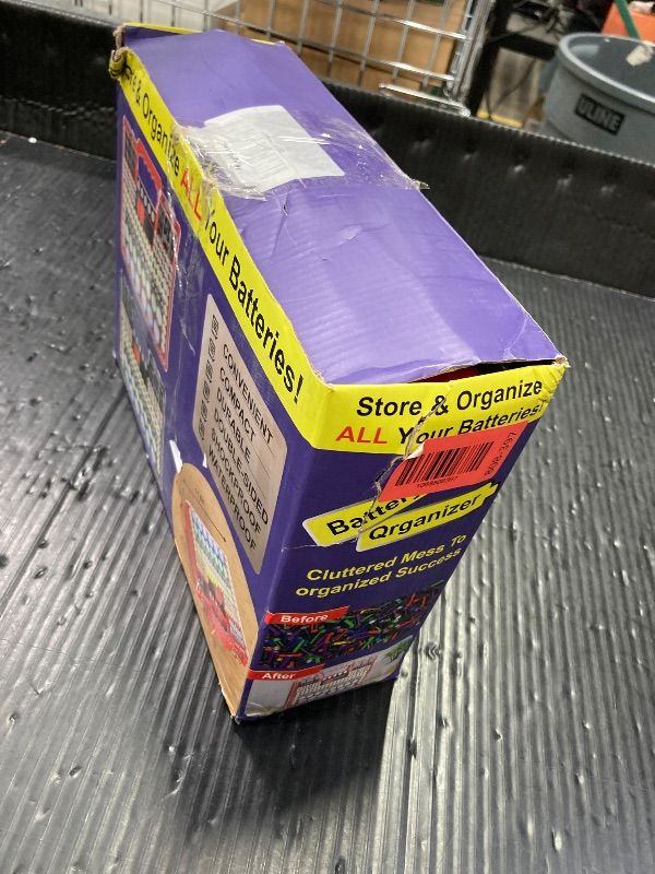 Photo 1 of ***BATTERIES NOT INCLUDED***Tututry Battery Organizer Storage Holder Box Case with Tester, Ultra-Large 262+ Batteries Container with Double-Sided, Holds AA AAA 4A 23A C D Cell 9V 3V Lithium 4LR44 CR3 CR123A 18650 (Red)***BATTERIES NOT INCLUDED***