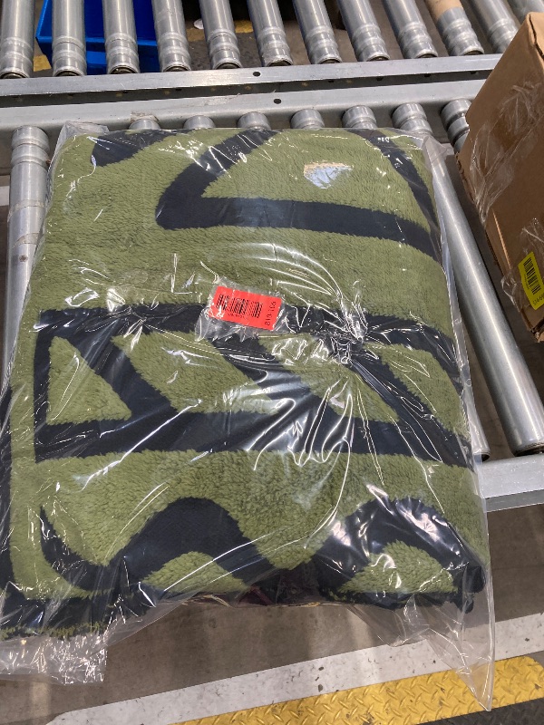 Photo 1 of ***VERY LIGHTWEIGHT***HANDONTIME Olive Green BLANKET STYLE Sofa Cover Boho Couch Cover for Dogs Christmas Green Throw BLANKET Couch Cover Shu Velveteen  Loveseat Cover Short SOFT BLANKET STYLE Cover Washable, 71" X118"