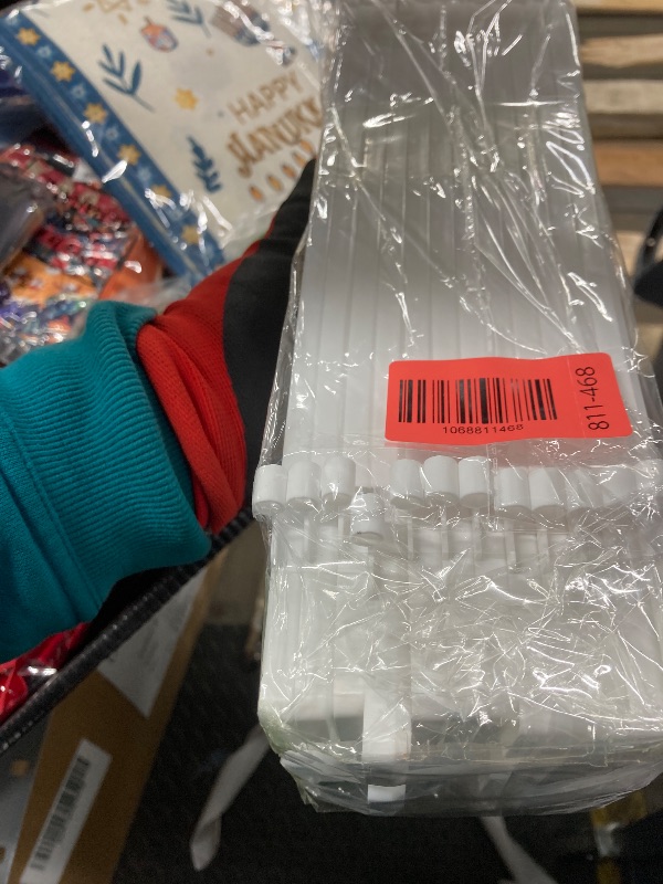 Photo 1 of 16" Extra Tall Fence for Christmas Tree,12PCS White Picket Fence Gate Barrier with Tree Patterns Christmas Tree Gate for Pets(24" H x 5" W Each)