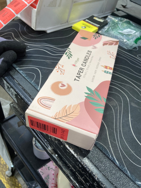 Photo 1 of 10 Inch Baby-Pink Taper Candles for Home Decoration, 10 Pack Unscented Candlesticks for Dinner Wedding Party, Smokeless and Dripless Candle Sticks