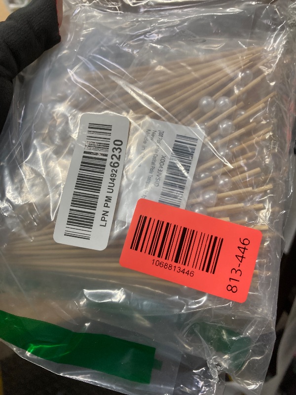 Photo 1 of [300 Pcs] Cocktail Picks Toothpicks for Appetizers - 4.7 inch White Pearl Cocktail Toothpicks for Drinks Charcuterie Accessories Burgers Sandwich Party Decoration