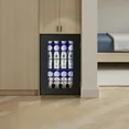 Photo 1 of ****LOUD NOISE**** Simzlife 24 Cans Mini Beverage Refrigerator & Portable Wine Cooler Refrigerator with Glass Door, Mini Countertop Wine Fridge for Home/Office/Bar,Black