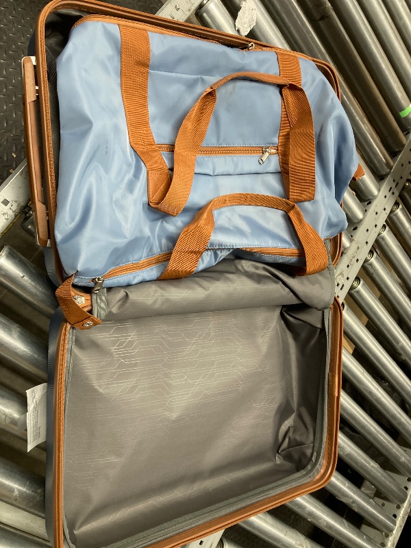 Photo 1 of ****IT DOESN'T HAVE WHEELS****Joyway 3-Piece Luggage Set 20-Inch Carry-On Suitcase with Spinner Wheels TSA Lock Travel Duffel Bag and Toiletry Bag Hardside Lightweight Luggage Ice Blue