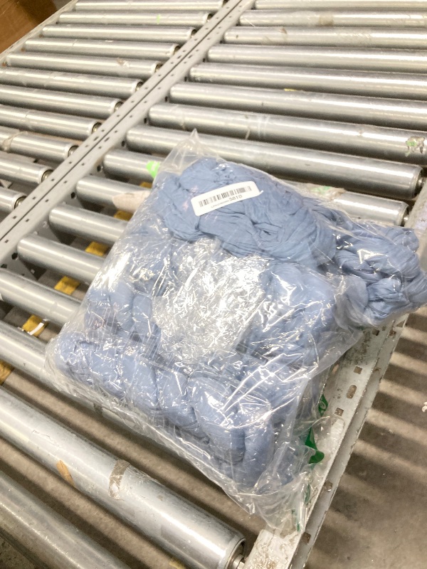 Photo 1 of 12 Pack 10Ft Cheesecloth Table Runner 35x120 Inch Boho Gauze Table Runner Rustic Cheese Cloth Long Romantic Table Runners for Wedding Bridal Shower Birthday Party Table Decor (Dusty Blue)