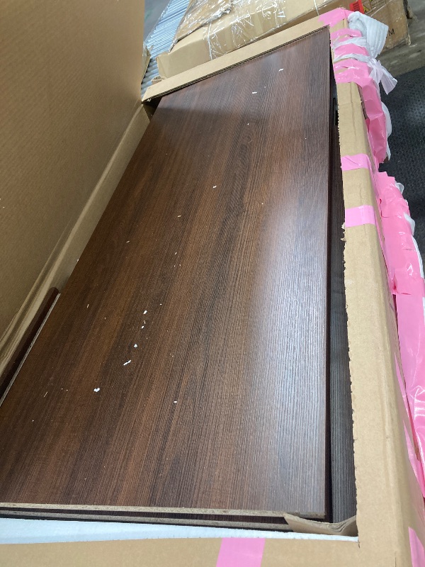 Photo 1 of **BROKEN PANELS/MISSING HARDWARE***GarveeHome Armoire Wardrobe Closet with 2 Drawers,72 in Wooden Wardrobe Cabinet with Hanging Rod, Tall Clothing Armoire Cabinet with Doors and 18 Adjustable Shelves for Bedroom, Clothes,Walunt Brown