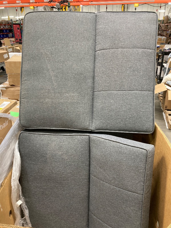 Photo 1 of ***Dirty with pet hair***Mainstays 66" Studio Futon, Gray Linen Upholstery