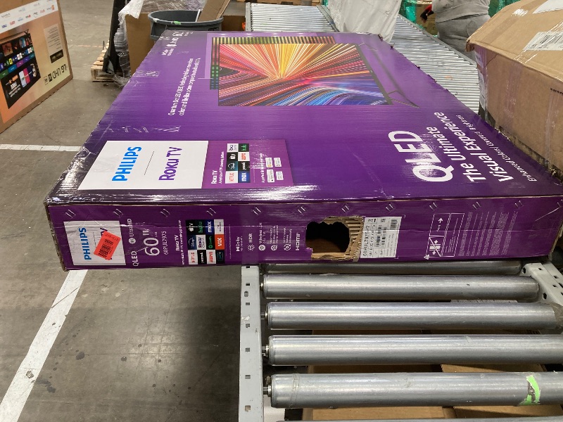 Photo 1 of ***BROKEN***Philips 60" QLED 4K UHD Roku Smart TV with 3 Year Coverage