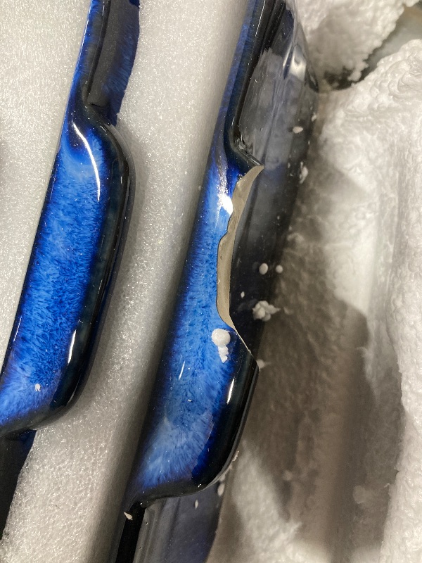 Photo 1 of ***BROKEN***KOOV Bakeware Set, Ceramic Baking Dish, Rectangular Casserole Dish, Lasagna Pan, Baking Pans for Cooking, Cake Dinner, Kitchen, 9 x 13 Inches, Reactive Glaze 3-Piece (Nebula Blue)