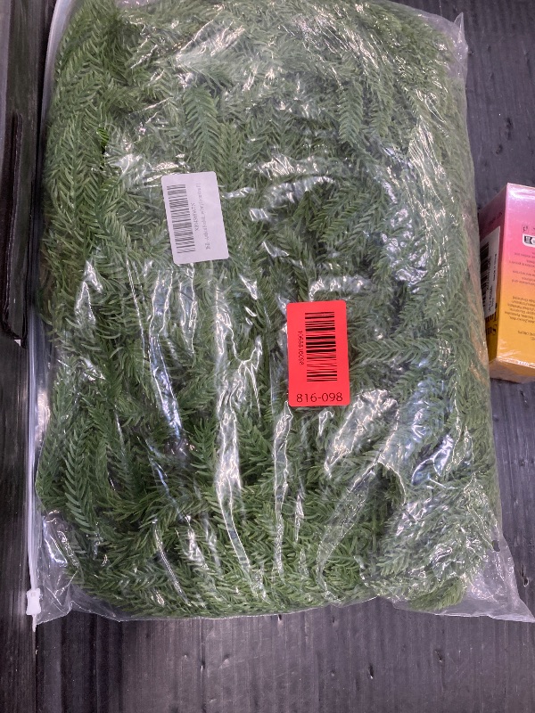 Photo 1 of 1 Pcs Artificial Norfolk Pine Garlands 6 Ft Real Touch Winter Pine Christmas Garland, Faux Greenery Garland for for Mantle Table Fireplace Indoor Outdoor Holiday Party Decoration (1)