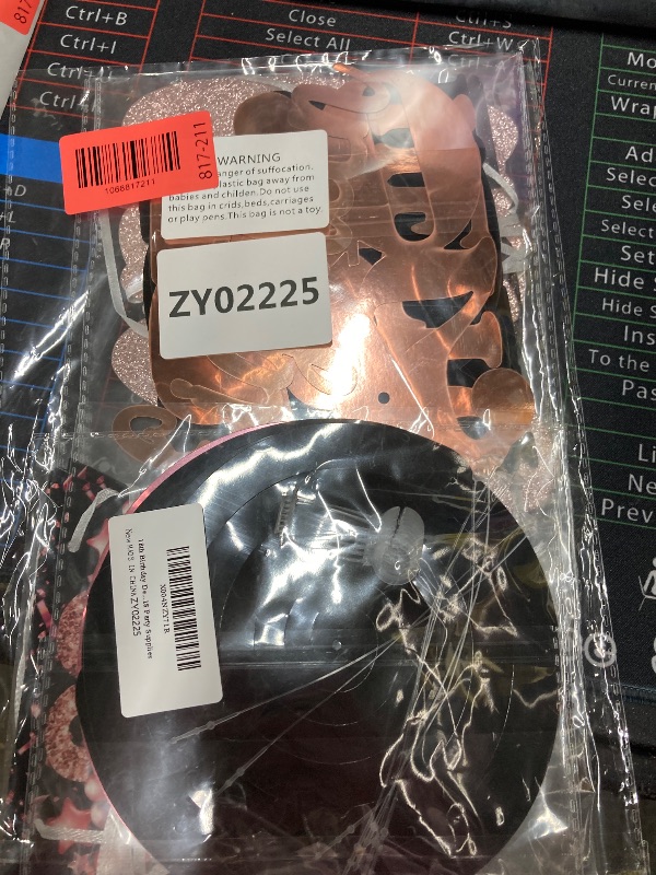 Photo 1 of 18th Birthday Decorations for Girls, Black Rose Gold Happy 18th Birthday Banner Hanging Swirls Vintage 2008 Birthday Decorations Kit Hello 18 Party Supplies