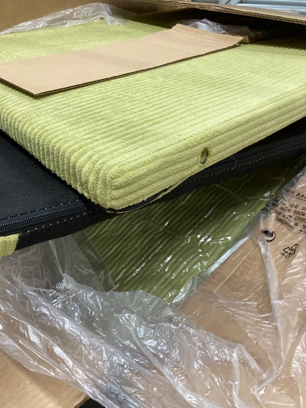 Photo 1 of ***Selling for Parts Only*** Ktaxon Mid Century Modern Accent Chair, Corduroy Armchair, High Back Single Sofa with Solid Wood Frame Olive Green