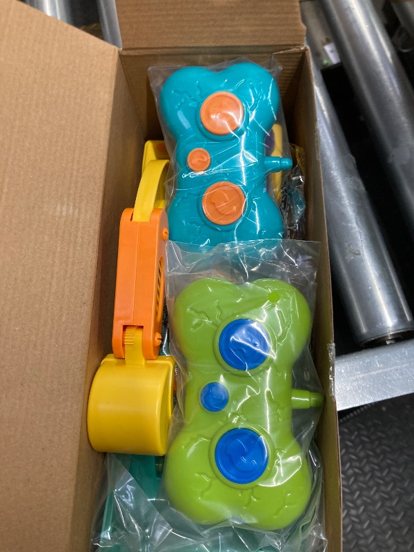 Photo 1 of 2 Pack Remote Control Car, Dinosaur RC Car Toy with Lights & Music for Toddler 2 3 4 Year Old Boy
