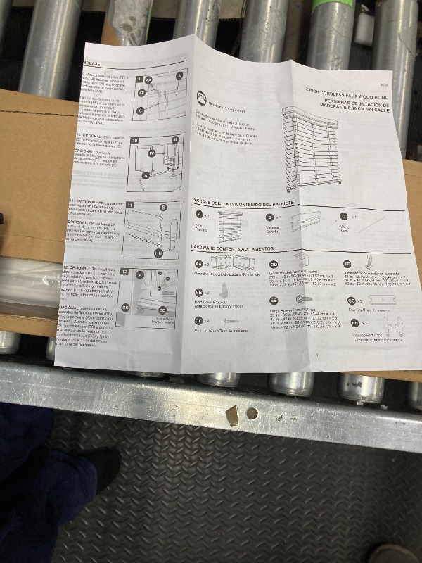 Photo 1 of 2 inch cordless faux wood blind