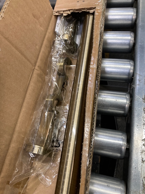 Photo 1 of 1-1/8 inch Double Curtain Rod - Premium Nonadjustable 54in/4.5ft Drapery Rods - Heavy Duty Dual Curtain Rods for Windows - Aluminum Finials & Adjustable Concealed Mounting Bracket - Antique Bronze