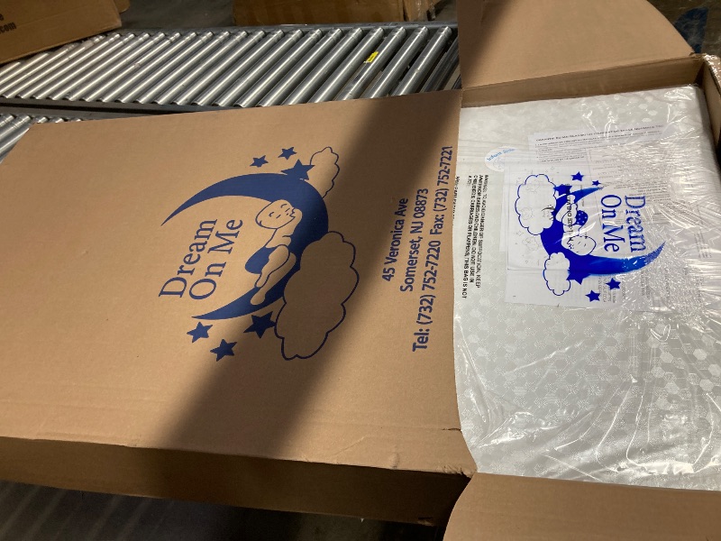 View 2 of **BOX CUTTER TEAR-SEE PIC***Dream On Me Honeycomb Orthopedic Firm Fiber Standard Baby Crib Mattress, Greenguard Gold and JPMA Certified, 5” Fiber Core Optimum Support, Fits Crib and Toddler Bed, Waterproof Vinyl Cover