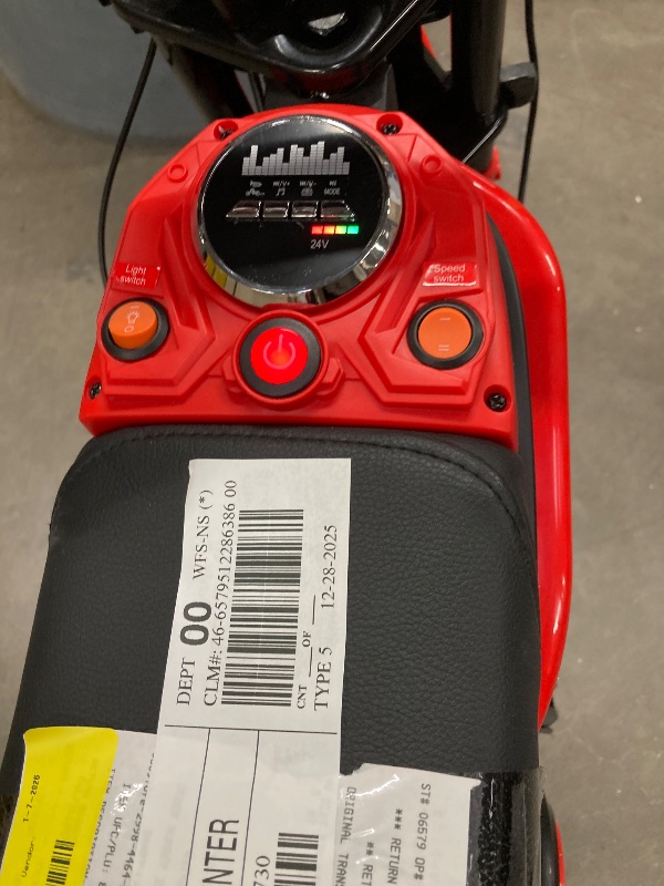 View 5 of **NO CHARGER***24V Dirt Bike,Neche 250W Electric Powered Motorcycle,Ride on Dirt Rocket with Shock Absorption Suspension for Kids Age 13+,Red
