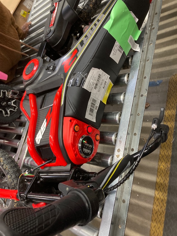View 2 of **NO CHARGER***24V Dirt Bike,Neche 250W Electric Powered Motorcycle,Ride on Dirt Rocket with Shock Absorption Suspension for Kids Age 13+,Red