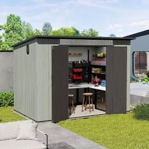 Photo 1 of ***PARTIAL SET - PRICE ADJUSTED*** ***STOCK PHOTO FOR REFERENCE ONLY*** DWVO Storage Shed 9x6 FT