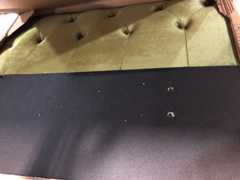 Photo 1 of ***PARTIAL SET - PRICE ADJUSTED*** Merax Upholstered Daybed with Trundle, Modern Velvet Sofa Bed with Tufted Button Design and Curved Armrests for Living Room, Bedroom and Guest Room, No Box Spring Needed, Green