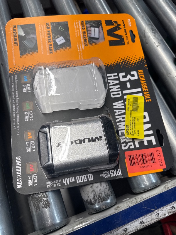 Photo 1 of ***PARTIAL SET - PRICE ADJUSTED*** Muddy 3-in-1 Rechargeable Hand Warmers Set – Power Bank & LED Flashlight – New
