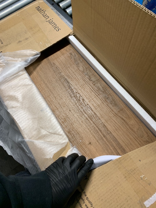 Photo 1 of ***MISSING PARTS***
Nathan James Theo 6-Shelf Tall Bookcase, Wall Mount Bookshelf with Reclaimed Wood and Industrial Metal Frame, Oak/Black