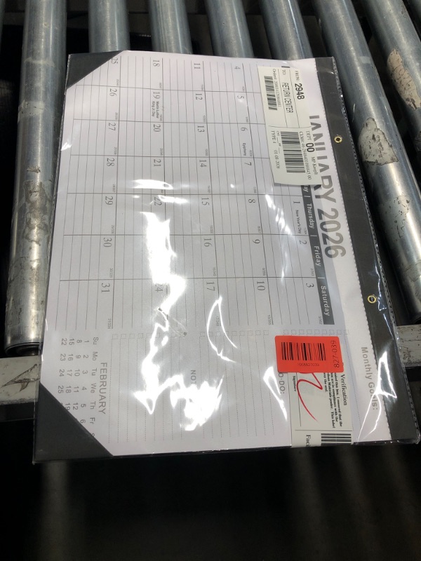 View 1 of  2026 Wall Calendar 14.5"x11.5" – 18-Month Big Grid Hanging Planner from  January 2026 to March 2027, Minimalist White Monthly Calendar with Notes, Last & Next Month Reference for Home or Office