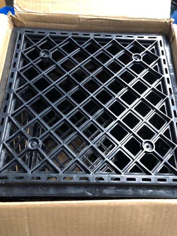 Photo 1 of Storage 16QT Heavy-Duty Plastic Milk Crate Black with Built-in Handles 2 PACK