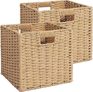 Photo 1 of ***FACTORY SEALED***Better Homes & Gardens Collapsible Woven Twisted Bulrush Cube Storage Bins, 2 Pack