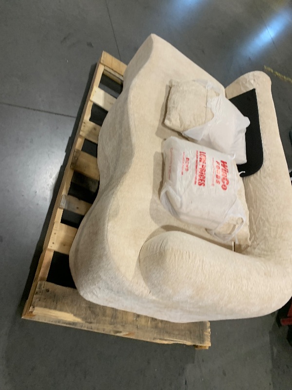 Photo 1 of ***Partial Set*** 
KEIKI 104.7" Cloud Sofa, L-Shape Sectional Sofa with Curved Chaise, Futon Sofa Couch Folding Mattress for Living Room, Guest, Bedroom,No Assembly Required, Beige