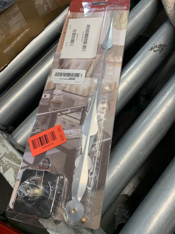 Photo 1 of (MISSING HARDWARE) Hicarer High Torque Long Shaft Clock Movement Mechanism Clock Replacement Motor with 12 Inch Long Spade Hands