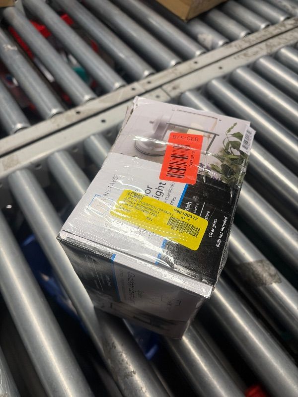 Photo 1 of -Path Outdoor Wall Lantern, Wall Sconce as Porch Lighting Fixture, E26 Base, Aluminum Housing Plus Glass, Water-Proof and Outdoor Rated, ETL Qualified, 1-Pack, White