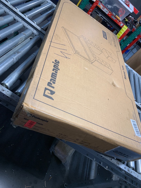 Photo 1 of ***Partial Set***
Pamapic Glass Top Vanity Desk with Crystal Handles, 11 Drawers Makeup Vanity with Mirror and Stool, 3 Lighting Modes Dressing Table, Power Outlet, Silent Slides, White