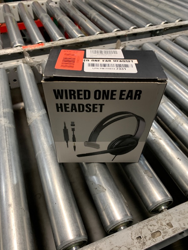 Photo 1 of ***Poor Sound Quality *****
Joso Wired One Ear Headset with Mic, Single Ear Headset for PS5/PS4/Xbox/Switch/PC/iPad/Mac/Tablet with 3.5mm to Type C & USB-A Adapter - Office Business, Remote Work, Coach, Gaming, Chat Headphone