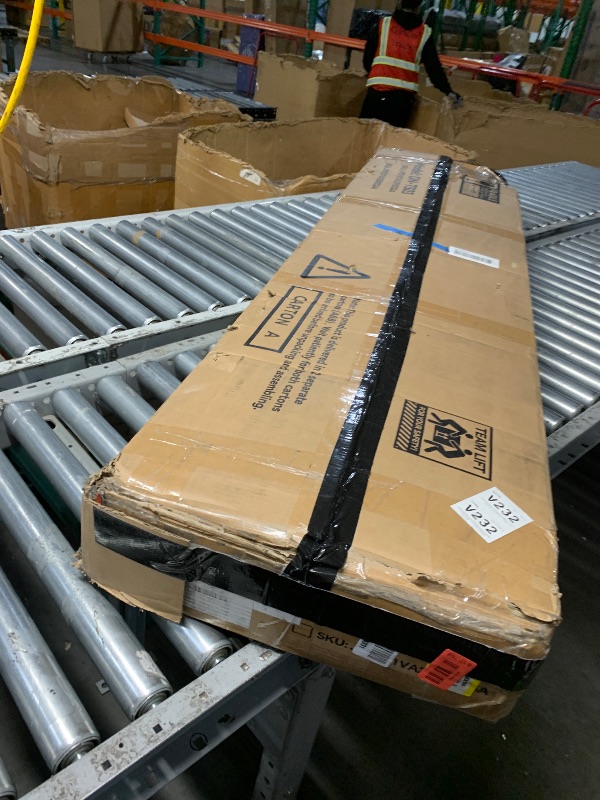 Photo 1 of ****Partial Set CARTON A ONLY****
OneBlis 70" Mid Century Modern TV Stand with Fireplace, Fluted Fireplace TV Stand, Entertainment Center with Sliding Door, TV Console with Solid Wood Legs for Living Room, Walnut