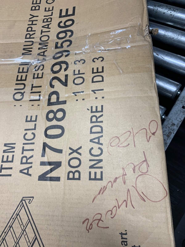 Photo 1 of ****Partial Set Box 1/3****
Merax Modern Farmhouse Solid Wood Murphy Bed Chest, Wall Bed with Wood Slat Support/No Box Spring Needed/Space Saving/Queen,Gray