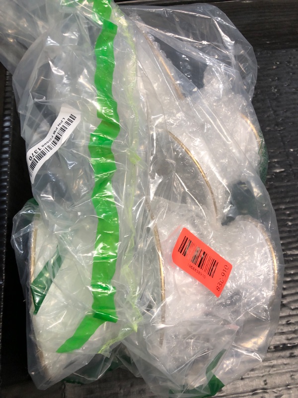 Photo 1 of (ONLY 4) QUTUNI 8Pcs Metal Flower Vase, 4.72in Height Gold Wedding Centerpiece Indoor Table Decoration Centrepiece Flower Arrangement Planter for Birthday Wedding Home Decoration (White)