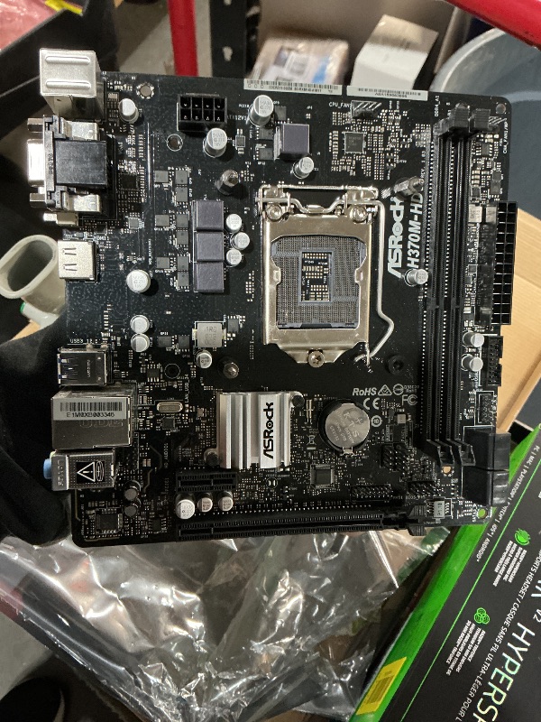 Photo 1 of (SEE NOTES) ***PARTS ONLY***  ASRock H370M-HDV LGA1151/ Intel H370/ DDR4/ SATA3&USB3.2/ Micro ATX Motherboard