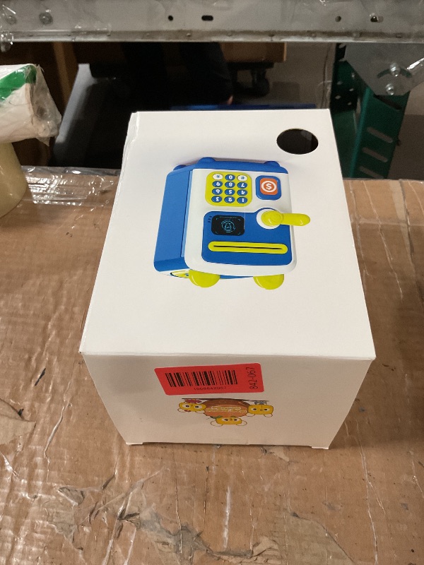Photo 1 of ?Upgraded? Piggy Bank, Face ID Password Unlocking Electronic Kids Bank ATM Security Unlocking Cash Coin Bank Toys Gifts for Kids, Coin Bank for 3 4 5 6 7 8 9 10 11 12 Year Old Boys Girls Blue