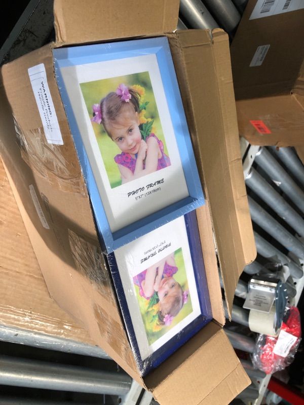 Photo 1 of ***Missing 1 Frame From 24*** Leinuosen 24 Pcs Colorful Picture Frame Modern Rainbow Multi Colored Small Wall and Tabletop Picture Frames for Wedding Home Office Horizontal Vertical Display, 12 Colors(5 x 7 Inch)