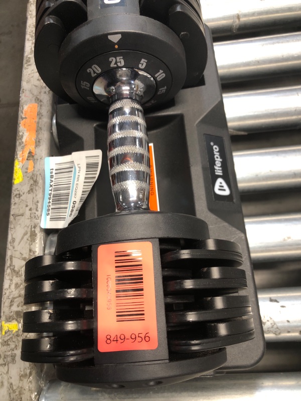 Photo 1 of ** minor damage/possibly fix able**
LifePro Adjustable Dumbbell Set – 5-25 lb Dumbbells Set of 2, Quick Change Rotating Hand Weights for Women//Men at Home Gym Weight System - 5-25 Pound, Ideal for Home Strength Training (only one weight)