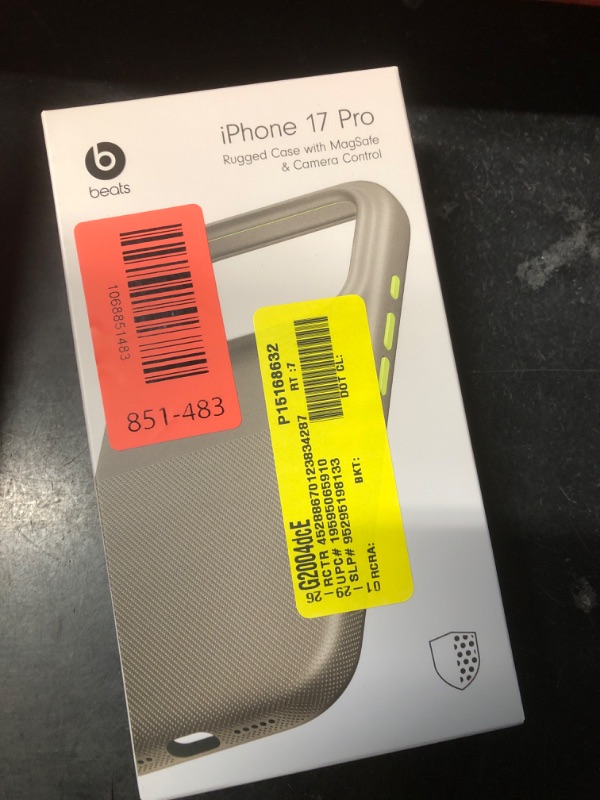 Photo 1 of ***FACTORY SEALED*** Beats iPhone 17 Pro Rugged Case with MagSafe & Camera Control, Scratch & Drop Tested, Matte Texture with Microfiber Lining - Alpine Gray