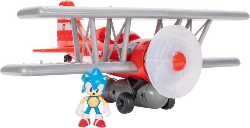 Photo 1 of ***FACTORY SEALED***Sonic The Hedgehog Tornado Biplane Playset with 2.5" Sonic Action Figure, Spinning Propeller, Lights and Sounds!