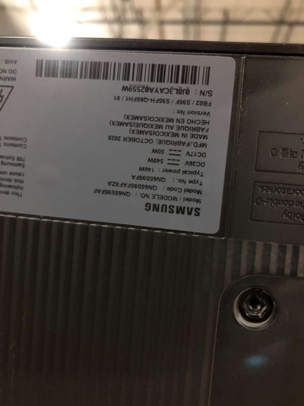 Photo 1 of **********SEE NOTES BEFORE BID*****************
SAMSUNG 65-Inch Class OLED S95F 4K Glare Free Smart TV (2025 Model) NQ4 AI Gen3 Processor, OLED HDR Pro, Motion Xcelerator 164Hz, Dolby Atmos, Samsung Vision AI, Alexa Built-in