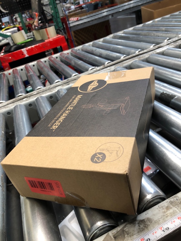 Photo 1 of [Fireplace Stocking and Garland Hanger] - Patented Mantle Holder Has Two Hooks - Hold Christmas Stocking and Hang Garland - Durable Wrought Iron - Padded Contact Points (2 Pack - White)